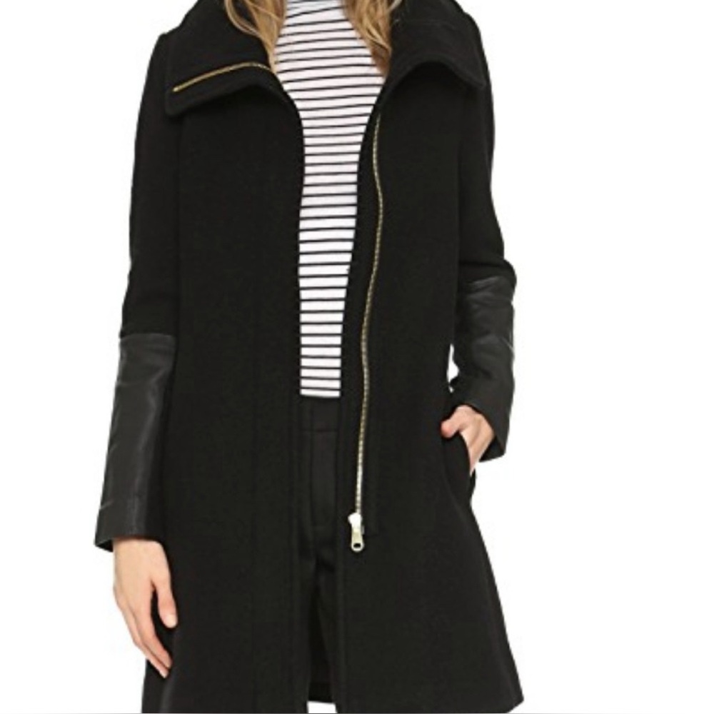 Club Monaco Wayland Coat Black Size XS Italian Wool Coat